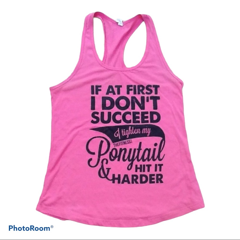 Ideal Pink Exercise Graphic Tank‎ Tee